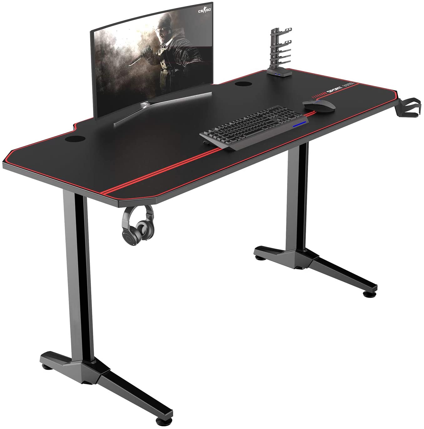 mesa gaming soges Soges Furniture ST Eagle 140BK BH para profesionales diseño ergonómico