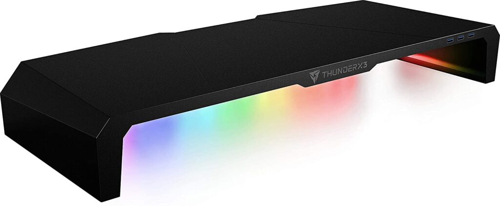 soporte de monitor RGB luces LED mesa gamer