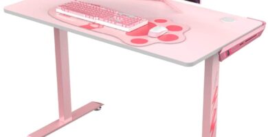 Escritorio gaming rosa