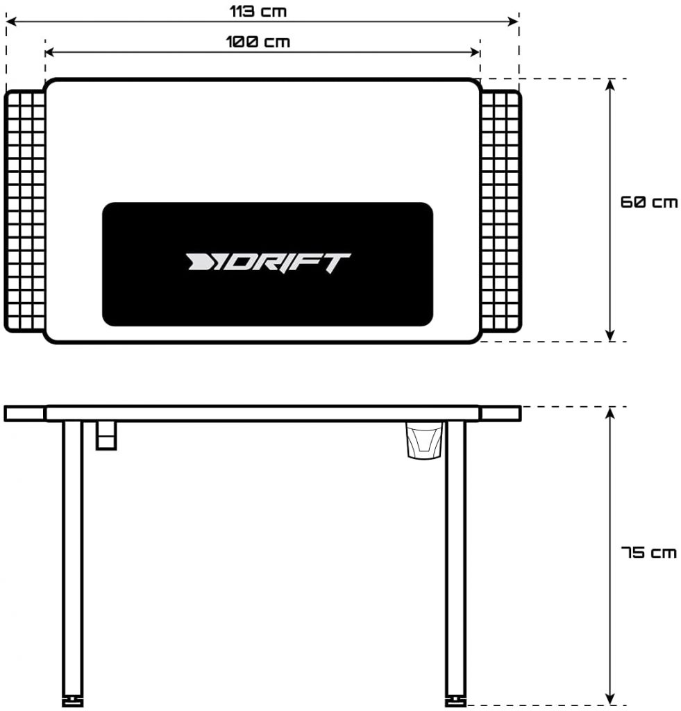 caracteristicas medidas y materiales escritorio gaming Drift DRDZ75