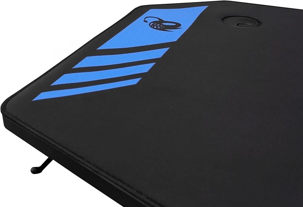 Superficie alfombra negro y azul escritorio gaming DeepMaster XL