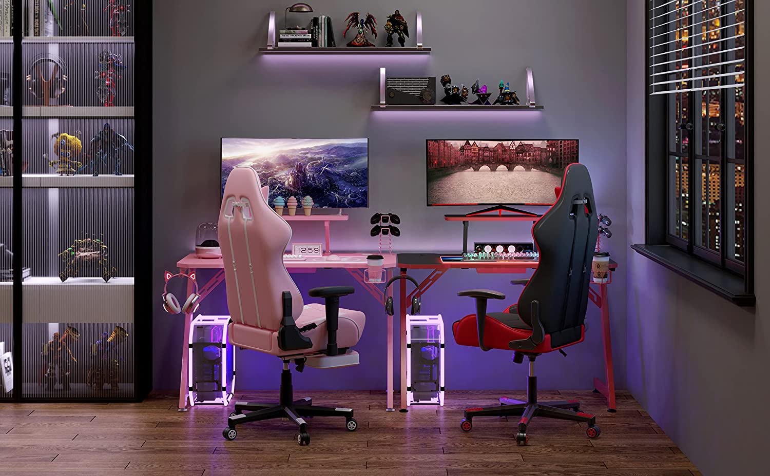 Opiniones-sobre-mesa-gamer-rosada-escritorio-para-chicas