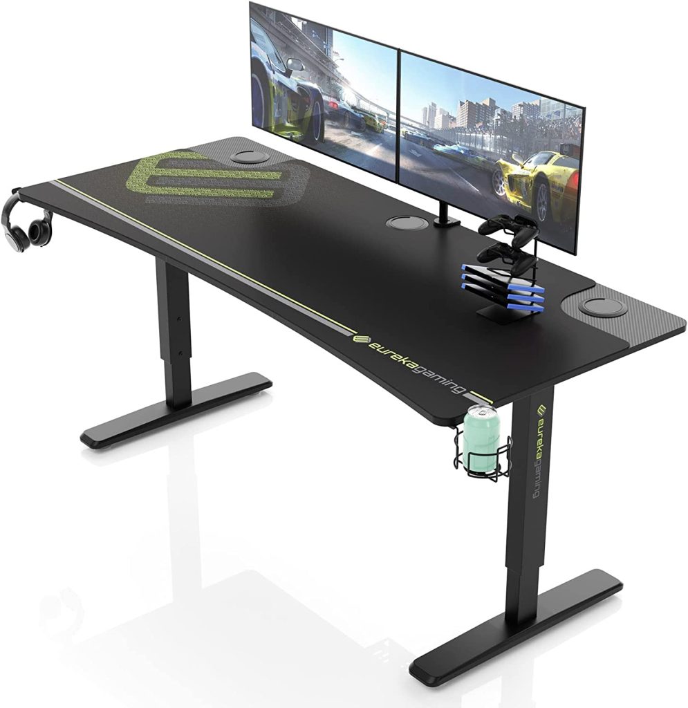 mesa gamer de altura ajustable 3 monitores