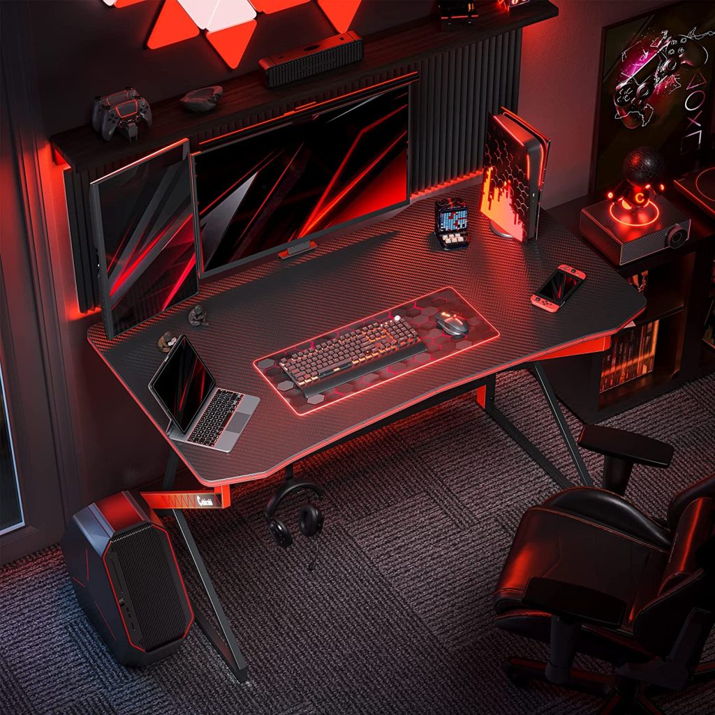 mesa escritorio gaming LED altura regulable oferta